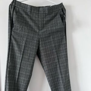 Old navy plaid pants with side stripe